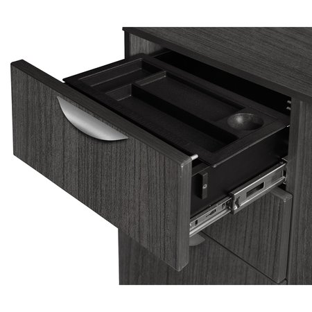 Regency Regency Legacy 60 x 65 in. L Desk with Double Full Pedestal Drawer Unit- Ash Grey LLDFP6030AG